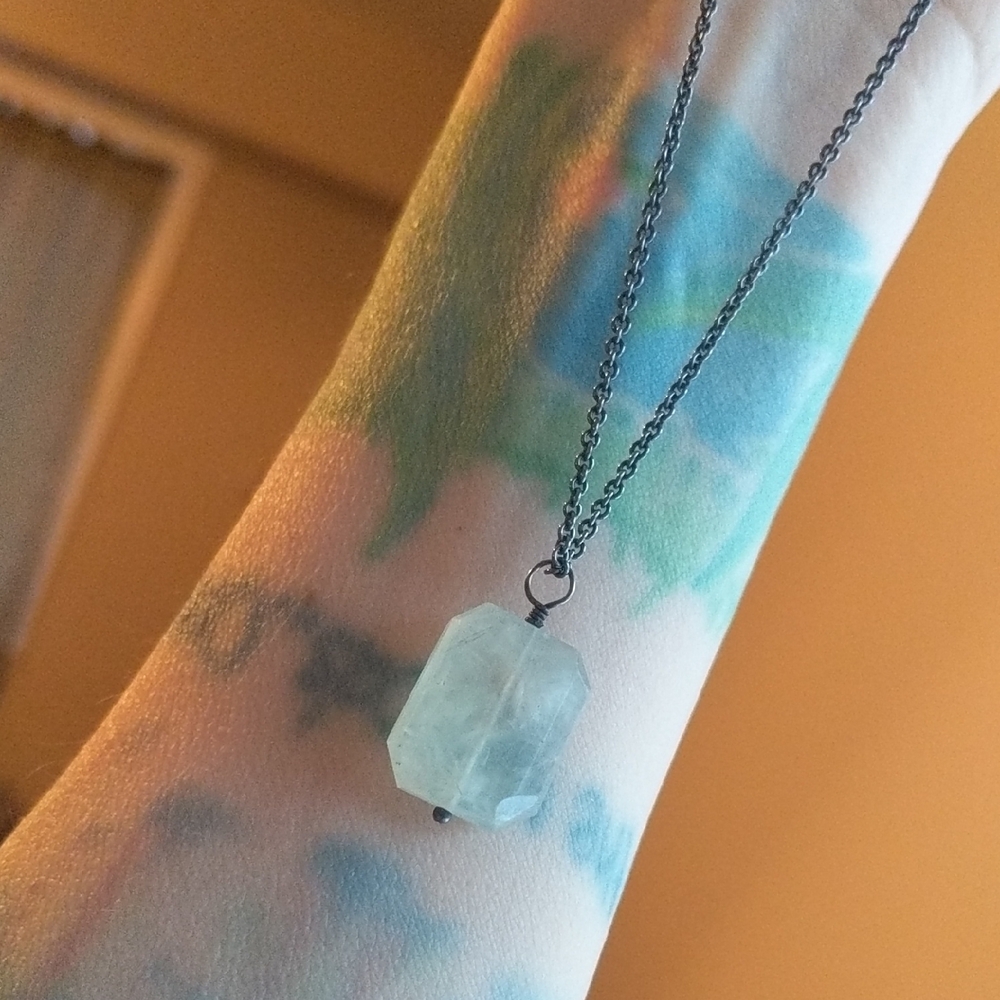 Polished Prehnite Necklace